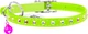 Ошейник Collar WAUCAT GLAMOUR с резинкой, клеевыми стразами Для кошек (ширина 9 мм, Длина 22-30 см) Салатовый (32545Collar) - изображение 2