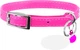 Ошейник Collar WAUCAT GLAMOUR с резинкой, клеевыми стразами "Цветочек" Для кошек (ширина 9 мм, Длина 22-30 см) Розовый (32557Collar) - изображение 1