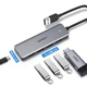 USB-хаб Ugreen CM219 USB 3.0 to 4-Port USB 3.0 Hub Space Gray (UGR-50985) - изображение 2