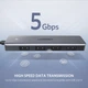 USB-хаб Ugreen CM219 USB 3.0 to 4-Port USB 3.0 Hub Space Gray (UGR-50985) - изображение 4
