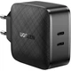 Мережевий зарядний пристрій UGREEN CD216 2xUSB-C 66W QC4.0 PD3.0 Black (70867) - зображення 1
