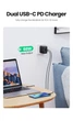 Мережевий зарядний пристрій UGREEN CD216 2xUSB-C 66W QC4.0 PD3.0 Black (70867) - зображення 3