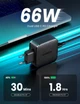 Мережевий зарядний пристрій UGREEN CD216 2xUSB-C 66W QC4.0 PD3.0 Black (70867) - зображення 7