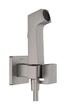 Набор гигиенического душа (запорный вентиль) Hansgrohe E EcoSmart+ на смешанную воду Brushed Black Chrome 29233340 - изображение 1