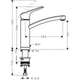 Змішувач hansgrohe Logis 160 для кухні для встановлення перед вікном 1Jet Chrome (71833000) - зображення 3
