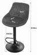 Барный стул Leobert Kast Grey Velvet черная ножка - изображение 7