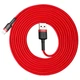 Кабель Baseus Cafule Cable USB For iP 2A 3 м Red/Red (CALKLF-R09) - изображение 1