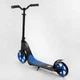 Самокат двухколесный "Best Scooter". С PU колесами, широким велосипедным рулем, новым зажимом руля. Black/Blue (105382) - изображение 5