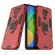 Чехол Iron Ring для Xiaomi Redmi Note 9 бампер противоударный с подставкой кольцом Red - изображение 1