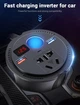 Автомобільний Інвертор Glass 09-C (Стакан) 12v-220v 150W Ватт Перетворювач струму для Машини, Автомобіля Авто, A1-Tech - зображення 3