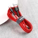 Kabel Baseus Cafule Cable USB For Type-C 2 A 3 m Red/Red (CATKLF-U09) - obraz 6