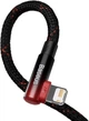Кабель Baseus MVP 2 Elbow-shaped Fast Charging Data Cable USB to iP 2.4A 1 м Black/Red (CAVP000020) - изображение 4