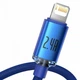 Кабель Baseus CAJY000003 Crystal Shine Series Fast Charging Data Cable USB to iP USB Lightning 2.4A 1.2m Blue - изображение 2