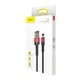 Кабель Baseus CALKLF-G91 Cafule Special Edition Lightning USB 2.4A 1m 480 Мбит/с Black-Red - изображение 2