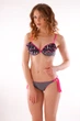 Купальник бразилиана push up с рюшами, плавки на завязках Miss Marea 19460 46 Черно-Белый - изображение 3