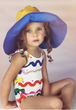 Детские полосатый купальник с бантиками Momasong 607352 110 Белый - изображение 1