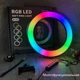 Кольцевая светодиодная лампа RGB LED RING F-200Q 20 см с держателем телефона - изображение 7