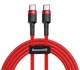 Кабель Baseus Cafule USB Cable Type-C-Type-C 3A 1m Red (CATKLF-G09) - изображение 4