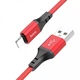 Кабель Hoco X86 Spear Silicone Lightning 1m red - зображення 4