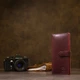 Жіночий шкіряний гаманець GRANDE PELLE 11467 Бордовий - зображення 6