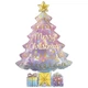 Фольгована велика повітряна куля Grabo новорічна Ялинка Merry Christmas, 39" 99 см - зображення 1