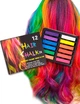 Набір крейди для волосся 12 шт Hair chalk Різнокольорові барвники тіні для дітей та дорослих - зображення 1