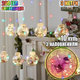 Светодиодная гирлянда-штора прозрачные шары снеговик 10 шт Magnetic 3 м и 200 LED, свет ламп-разноцветные RGB - изображение 1