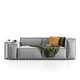 Диван модульный прямой раскладной четырехместный MeBelle MODE 190x140 светло-серый в гостиную, лофт модерн - изображение 1