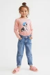 Дитячий реглан для дівчинки H&M 110-116 розмір рожевий 0922700038 - зображення 2