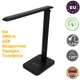 Светодиодная настольная лампа LED черная, gtv izuka, USB, Dimmer, работает от Power Bank, 400 Lm Sneha (997921 6w) - изображение 1