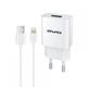 Сетевое зарядное устройство AWEI C-832 Travel charger + Lightning cable 1USB 2.1A White - изображение 1