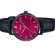 Женские часы с кожаным ремешком Casio LTP-VT02BL-4A Черные\Малиновый экран - изображение 3