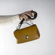 Небольшая элегантная женская сумка кроссбоди из натуральной кожи Lamponi Crossbody Midisize smooth yellow - изображение 2