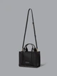Кожаная женская сумка через плечо Marc Jacobs The Leather Mini Tote Bag Black черная (MJT001) - изображение 2
