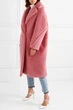 Oversize пальто-шуба Max Mara Teddy Bear Icon Coat in Coral из альпаки, натуральной шерсти и шелка коралловое M (MMC3) - изображение 2