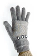 Сірі в'язані жіночі рукавички-рукавиці Shust Gloves - зображення 1
