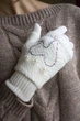 Вязаные женские белые перчатки-митенки Shust Gloves - изображение 3