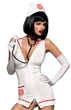 Эротический ролевой костюм медсестры со стетоскопом Obsessive Emergency dress Белый S/M (MR43814) - изображение 4