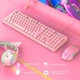 Комплект проводная игровая клавиатура и мышь ONIKUMA G25 CW905, розовый - изображение 3