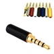 Штекер EARUELETRIC 3.5 мм TRRS mini-jack джек стерео 4pin металлический корпус черный - изображение 2