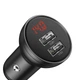 Адаптер автомобильный BASEUS Digital Display Dual USB 2USB, 4.8A, 24W, серый - изображение 1