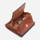 Портмоне кожаное Grande Pelle leather-16743 Светло-коричневое - изображение 5