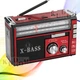 Портативний FM радіоприймач GОLОN RХ-381 FM радіо програвач з флешкою ​​USB ЮСБ на акумуляторі від батарейок від мережі, Червоний - зображення 1