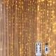 Світлодіодна Водонепроникна Гірлянда-Завіса Штора Sunnest 3*3м 300LED USB c Пультом для Прикрас Вікон та Тераси, теплий білий (SUN-300N) - зображення 6