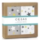 Набор пеленок Cosas YELLOW STARS Бязь 80x100 см 2 шт (4822052062845) - изображение 1