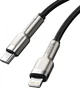 Кабель Baseus Cafule Metal Type-C to Lightning PD 20W (1m) (black) - изображение 4