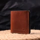 Місткий шкіряний чоловічий гаманець з монетницею Серце GRANDE PELLE 16743 Світло-коричневий - зображення 6