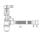 Сифон Waterstal А-3202 под умывальнк с гофрой 1 1/4″ 40/50 000013266 - изображение 2