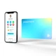 Синяя бесконтактная визитная карточка с чипом NFC Смарт Электронная цифровая пластиковая карта PassMent - изображение 2