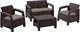 Набір садових меблів Keter Corfu II set Brown (3253929117138) - зображення 1